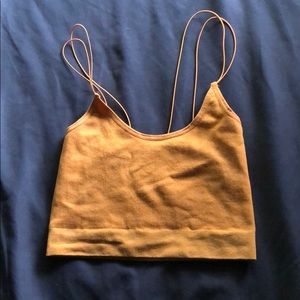 Mustard yellow cropped tank